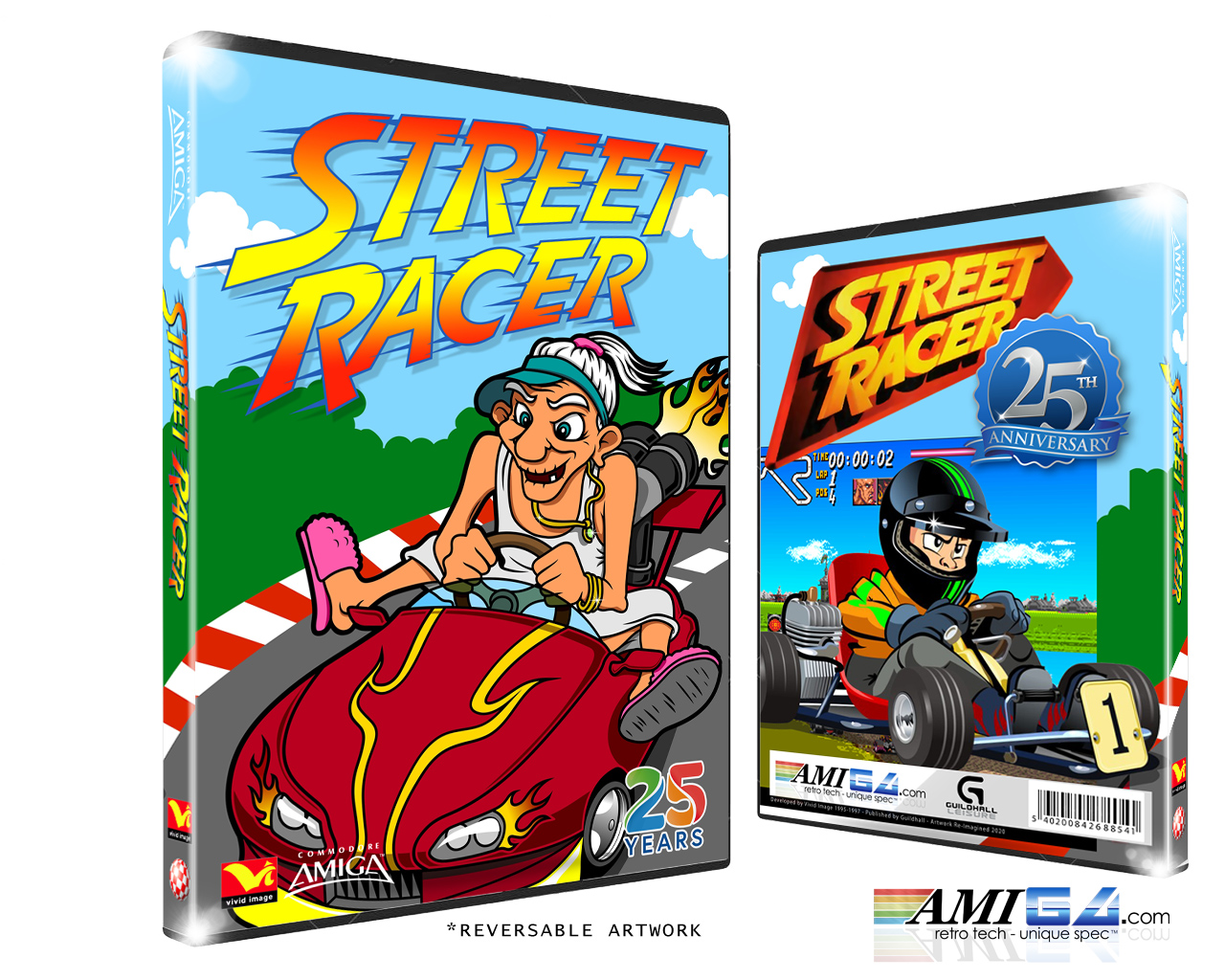 STREET RACER Amiga 1200 Disk [25th Anniversary Artwork]