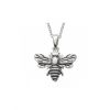 Bee Necklace Silver 18" Chain