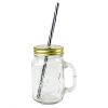 Glass Bottle With Straw Assorted