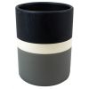Bathroom Tumbler Black/White Stripe