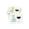S/4 Glass Coasters - Wine Down