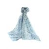 Seaside Scarf Silver Foil Pattern on Light Blue