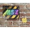 Rustic Multi-Coloured MSX TEXT Warning Colours / Stripes Metal Sign [364]