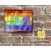 Rustic Multi-Coloured C64 TEXT Gay Pride Coloured Stripes Metal Sign [395]