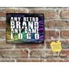 Rustic ANY RETRO BRAND OR RETRO GAME LOGO Wavy Coloured Lines Metal Sign [442]