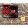 Rustic Original AMIGA LOGO & Mouse Pointer Red & Black Chevron Design Metal Sign [517]