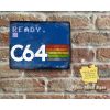 Rustic Reworked Commodore C64 LOGO with READY Prompt Commodore Blue Metal Sign [557]