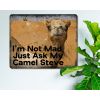 I'm Not Mad, Just Ask My Camel Steve - Comical Animal Rustic Metal Sign [1002]